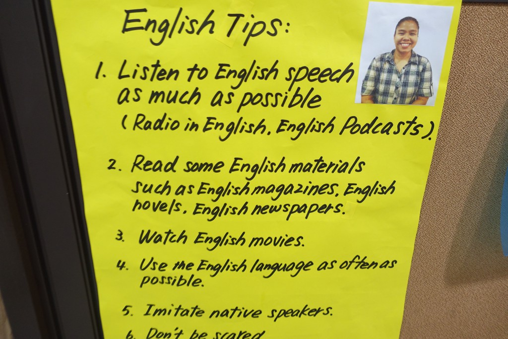 先生からは英語を上達させるためのアドバイス